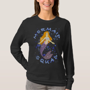 T-shirt Fille Fête de l'Anniversaire de la Sirène Fille Ga