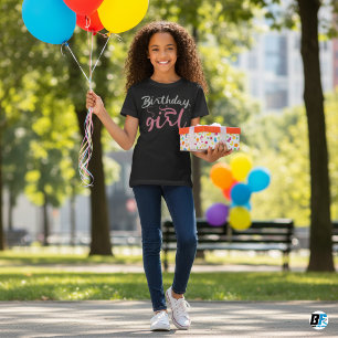 T-Shirt Fille Fête de naissance Élégante et attrayante