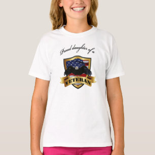 T-shirt Fille fière d'un vétéran