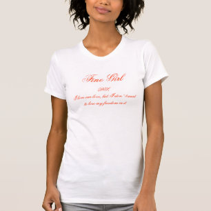 T-shirt Fille fine -PS. J'aime notre amour, mais je ne veu