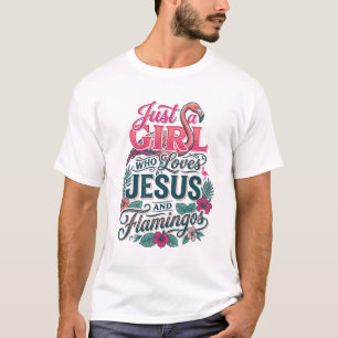 T-shirt Fille flamant chrétien vintage