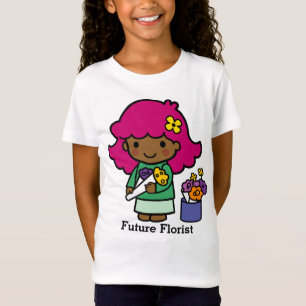 T-Shirt Fille fleuriste future avec fleurs