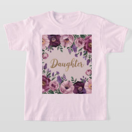 T-shirt fille Fleurs roses