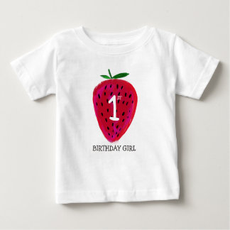 T-shirt Fille Fraise Premier Anniversaire