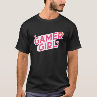 T-shirt Fille Gamer Femme Gamer Coeurs Pour Femmes Joueus