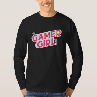 T-shirt Fille Gamer Femme Gamer Coeurs Pour Femmes Joueus
