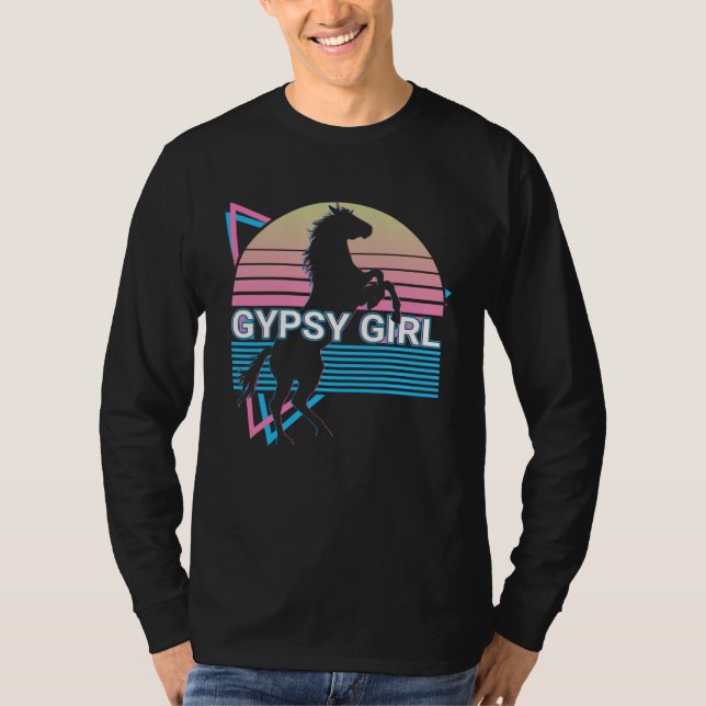 T-shirt Fille Gitane Rétro Cheval (Devant)