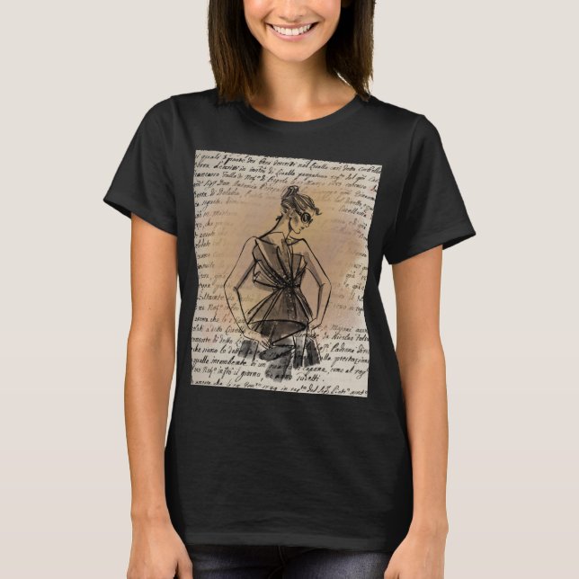 T-shirt fille glamour (Devant)