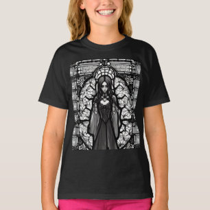 T-shirt Fille Goth Art Noir