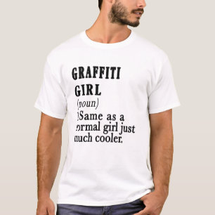T-shirt fille graffiti comme une fille normale