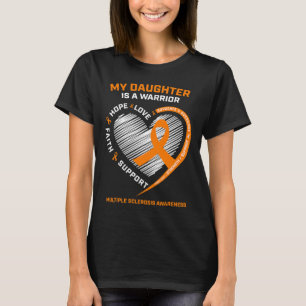 T-shirt Fille guerrière Porte Orange Sclérose Multiple Aw