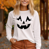 Fille Jack-o'-lantern Citrouille Face Halloween