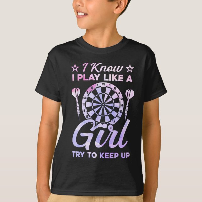 T-shirt Fille Joueuse fléchette Queen Dart Femmes (Devant)
