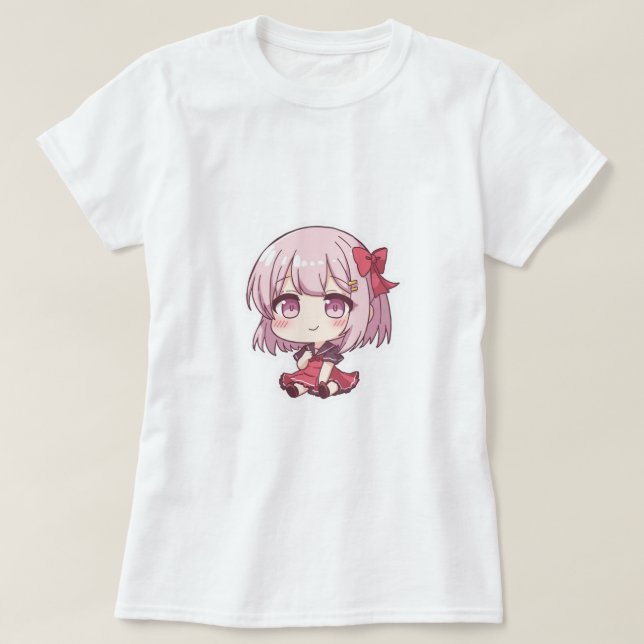 T-shirt fille Kawaii Chibi Anime (Design devant)