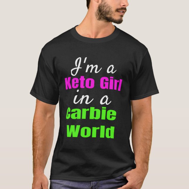 T-shirt Fille Keto Drôle Lchf faible poids carb Perte T-sh (Devant)