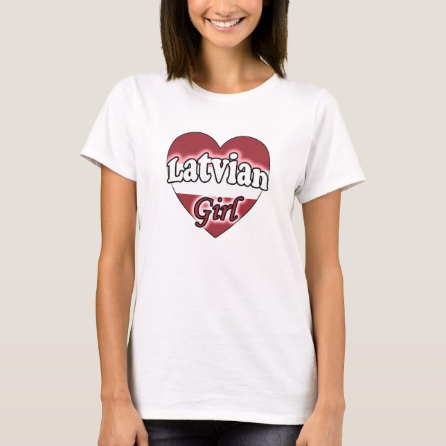 T-shirt Fille lettone (Devant)