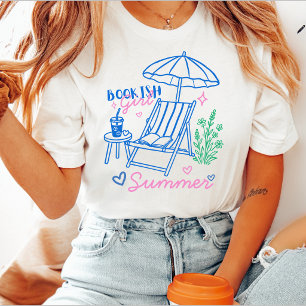 T-shirt Fille littéraire vacances d'été à la plage lectric