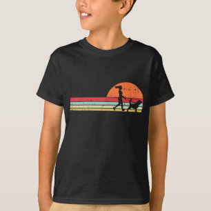 T-shirt Fille Marcher Beagle Rétro Animal animal chien de 