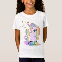 Fille mignonne personnalisée de licorne