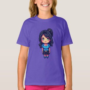 T-shirt Fille mignonne pixelart 