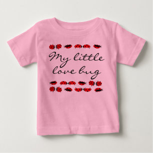 T-shirt fille mon petit insecte d'amour rose