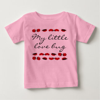 T-shirt fille mon petit insecte d'amour rose
