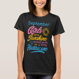 T-shirt Fille née en Septembre, drôle de discours d'annive