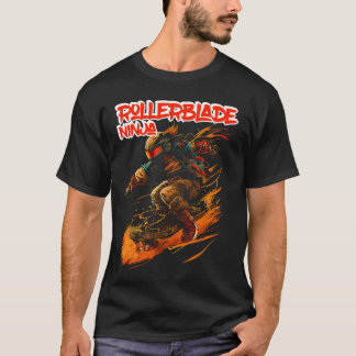 T-shirt fille Ninja en rollerblade