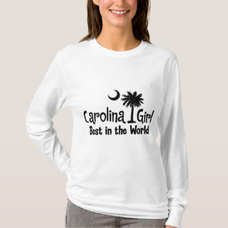 T-shirt Fille noire de la Caroline meilleure au monde