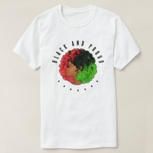 T-shirt Fille noire panafricaine femme rouge vert fierté a