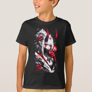 T-shirt Fille Okami Rétro Style Japonais De Base Renard Mi