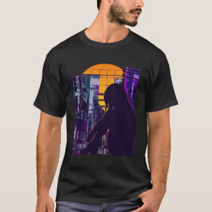 T-shirt Fille Otaku Anime Aesthetic Vaporwave Triste Anime
