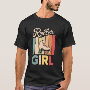 T-shirt Fille Patineuse À Roulettes 70s 80s 90s Patins À R