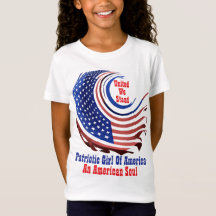 Fille patriotique d'Amérique simplement inspirée 