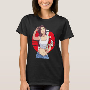 T-shirt Fille Péruvienne Drapeau Pérou Peruanos Latino Fie