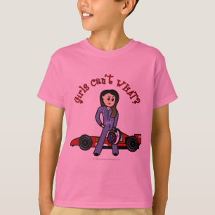 T-shirt Fille pilote de voiture de course légère