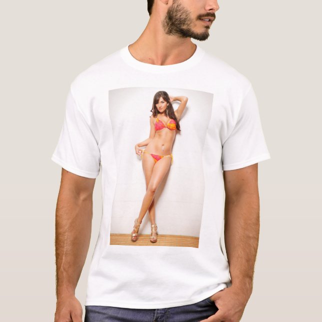 T-shirt Fille Pin- moderne de Latina dans le bikini - (Devant)
