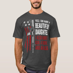 T-shirt Fille Pistolet Pelle Alibi - Maman Papa Drôle Poss