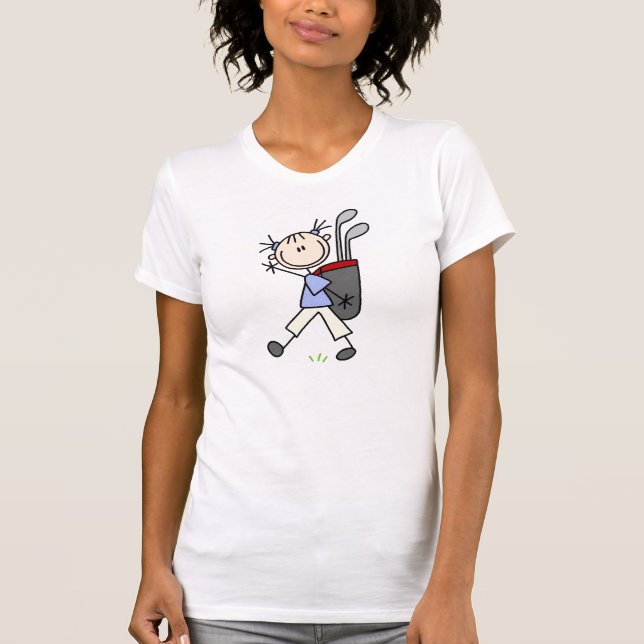 T-shirt Fille portant la chemise de sac de golf (Devant)
