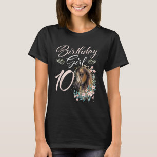 T-shirt Fille pour 10e anniversaire passionnée de chevaux