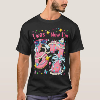 T-shirt Fille pour un 7e anniversaire J'avais 6 ans Mainte