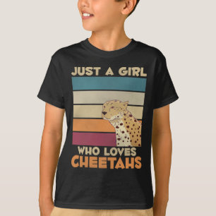 T-shirt Fille qui aime Cheetahs Amoureux des chats animal 