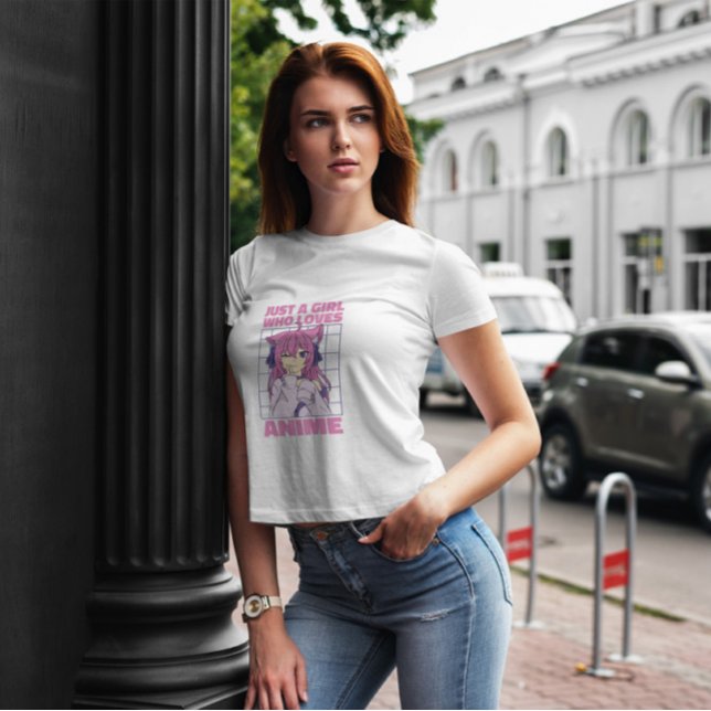 T-shirt Fille qui aime Citation Anime (Créateur téléchargé)