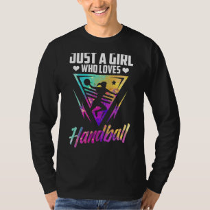 T-shirt Fille Qui Aime Handball Joueur Sport Jeu Handball
