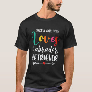 T-shirt Fille qui aime Labrador Retriever Chien Maman Lab