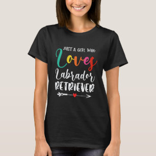 T-shirt Fille qui aime Labrador Retriever Chien Mignon Lab