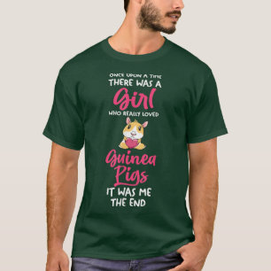 T-shirt Fille qui aime les cochons de Guinée