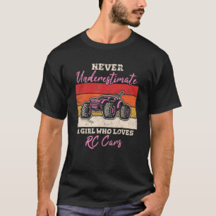 T-shirt Fille Qui Aime Les Voitures Rc Contrôle À Distance