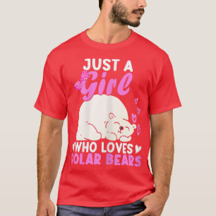 T-shirt Fille qui aime Ours Polaire Pôle Nord mignon Polai