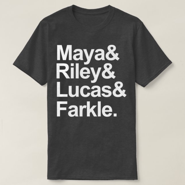 T-shirt Fille rencontre les personnages du monde Blanc (Design devant)